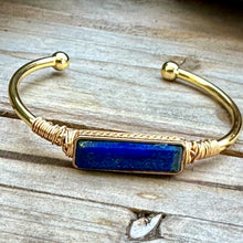 Load image into Gallery viewer, Lapis Gold Cuff
