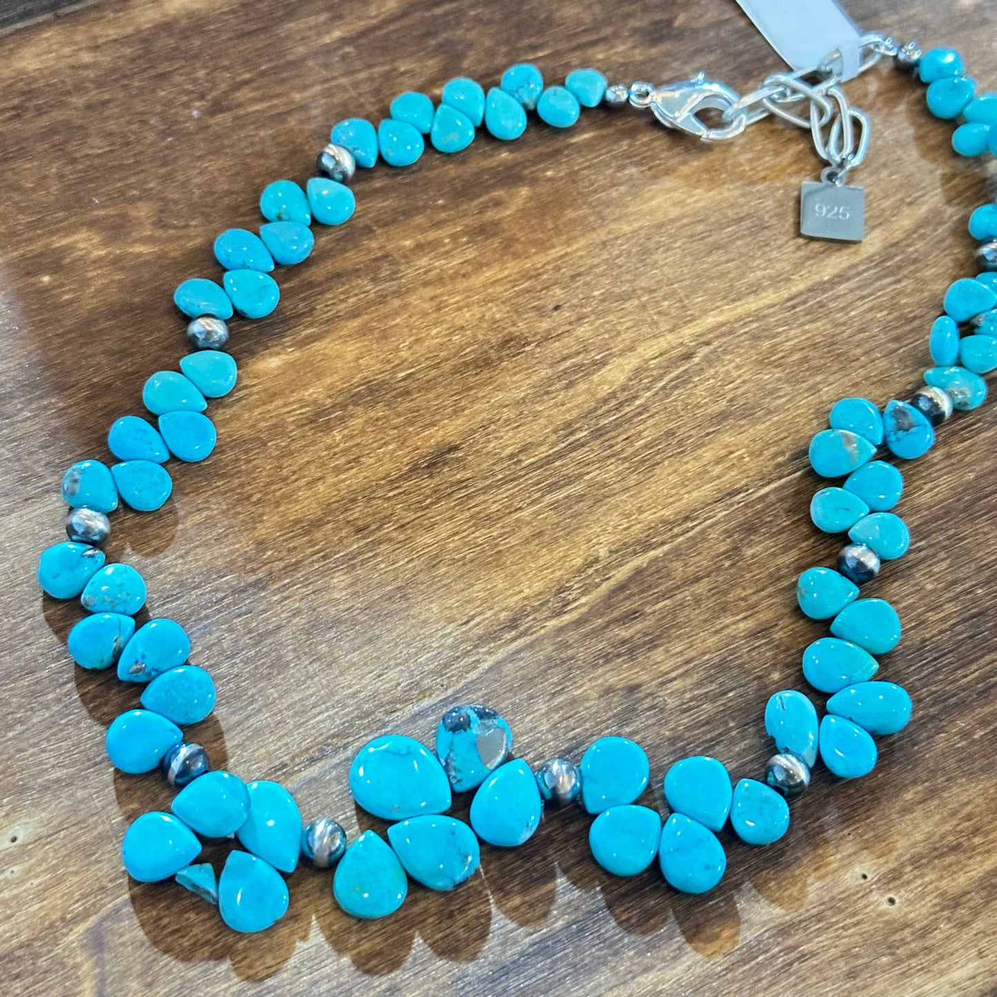 Sleeping Beauty Turquoise Navajo Pearl Necklace 18”-20”