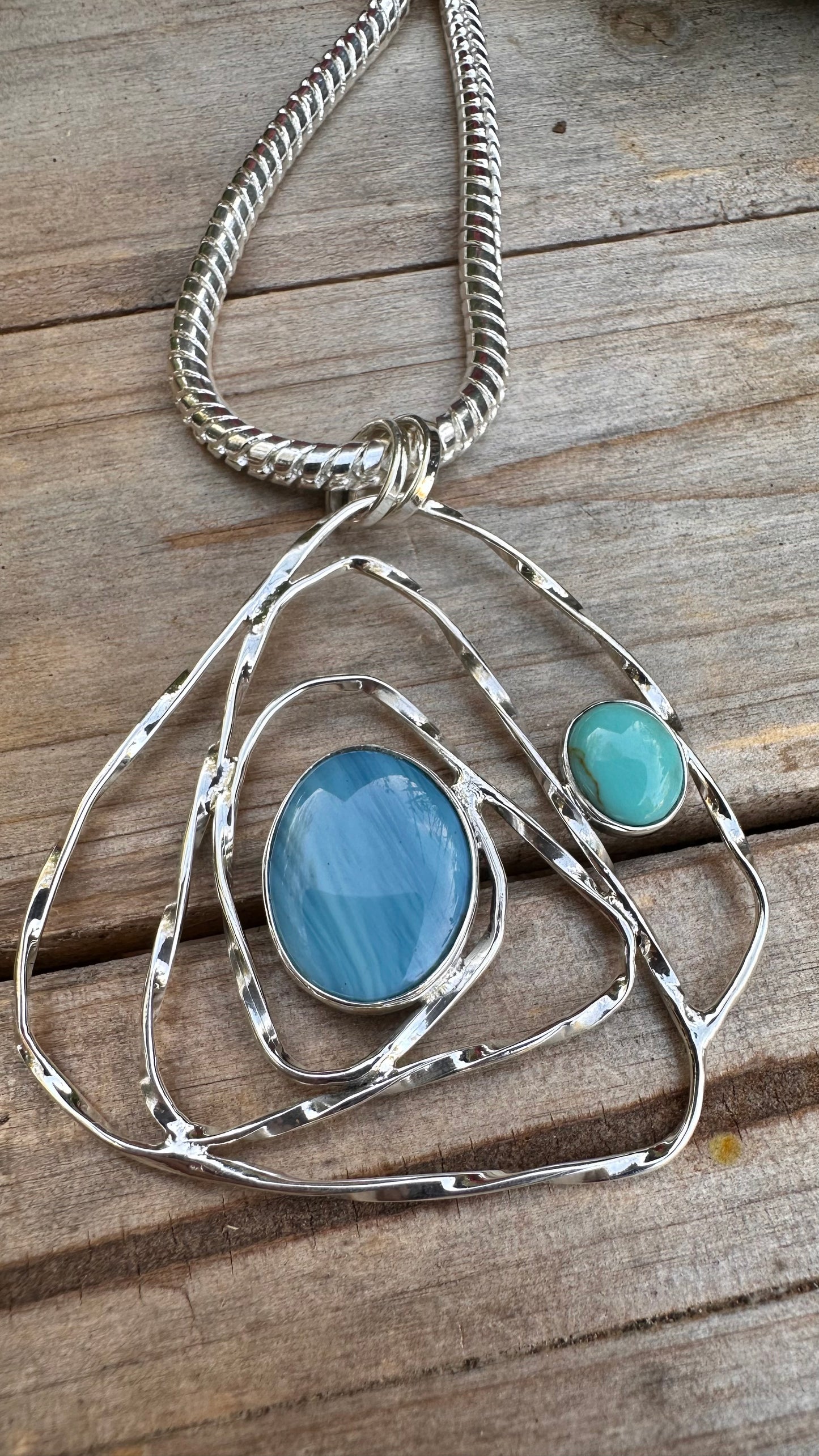 N0803 Aquamarine Turquoise Necklace