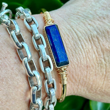 Load image into Gallery viewer, Lapis Gold Cuff
