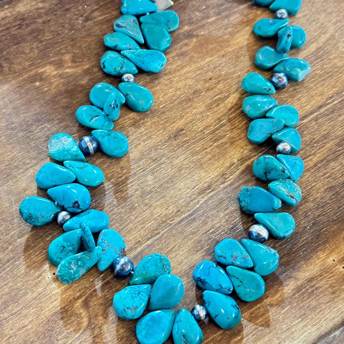 Turquoise Navajo Pearl Necklace 17”-19”