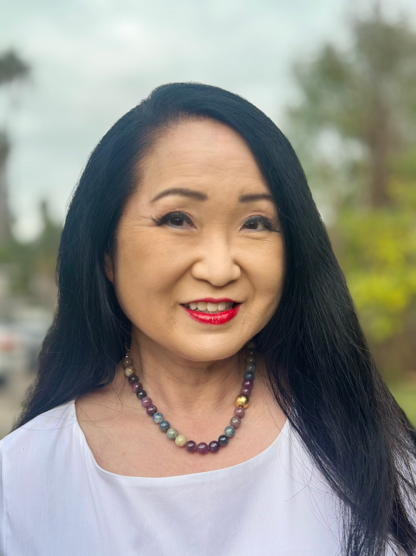 Rainbow Sapphire Gold Necklace