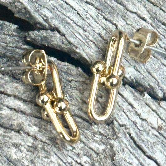 E0732 Gold Earrings (1.4”)
