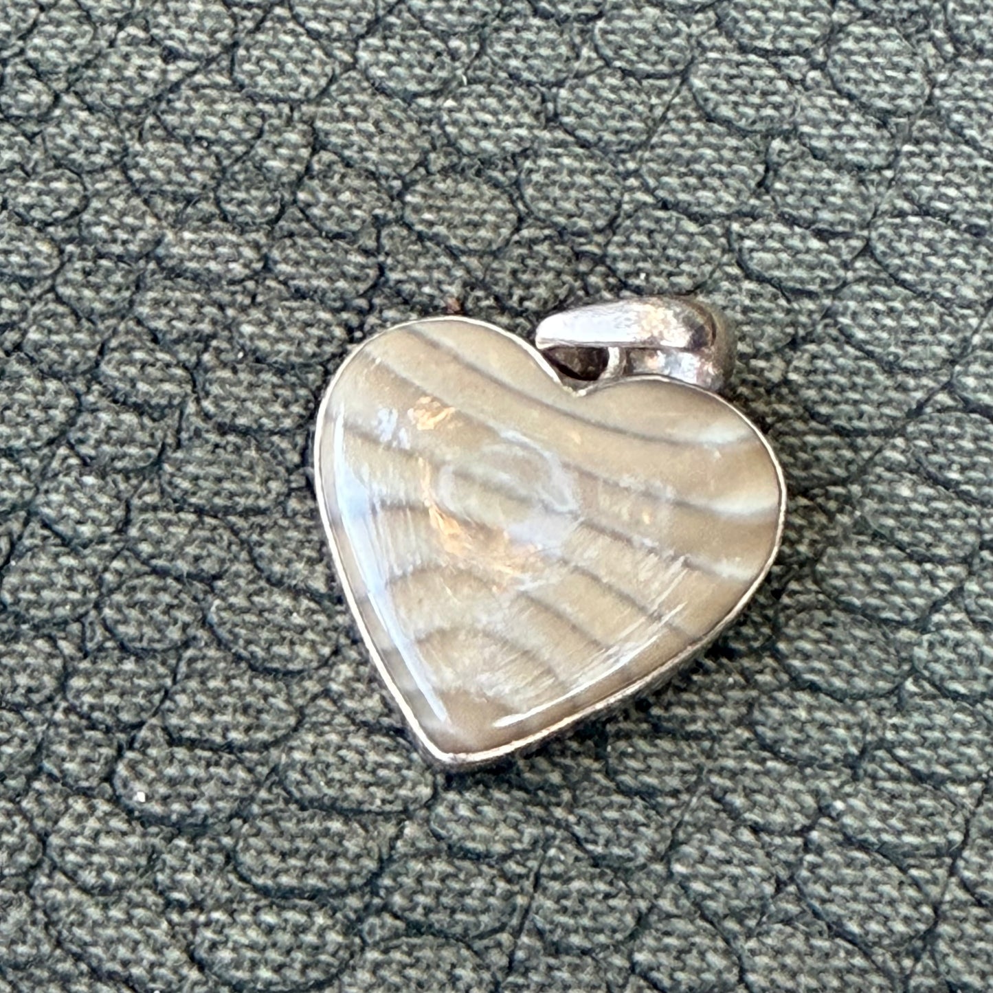 Sale - 1.5" Picture Jasper Sterling Silver Pendant Necklace (18")