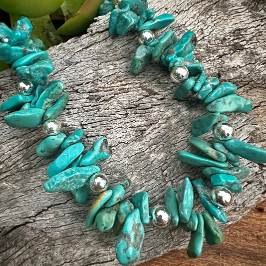 N0920 Statement Turquoise Necklace (18”-20”)