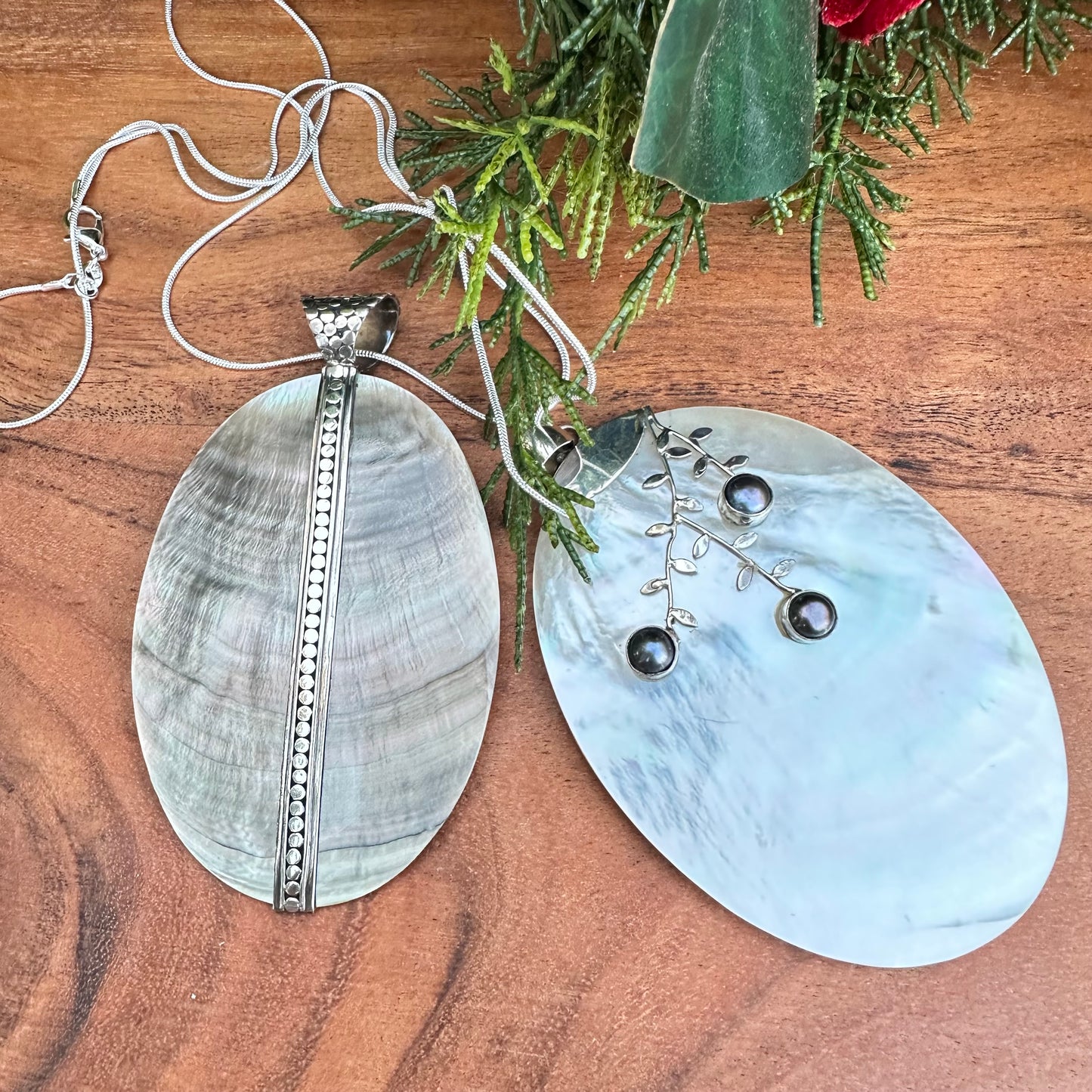 Mother of Pearl Sterling Silver Necklace