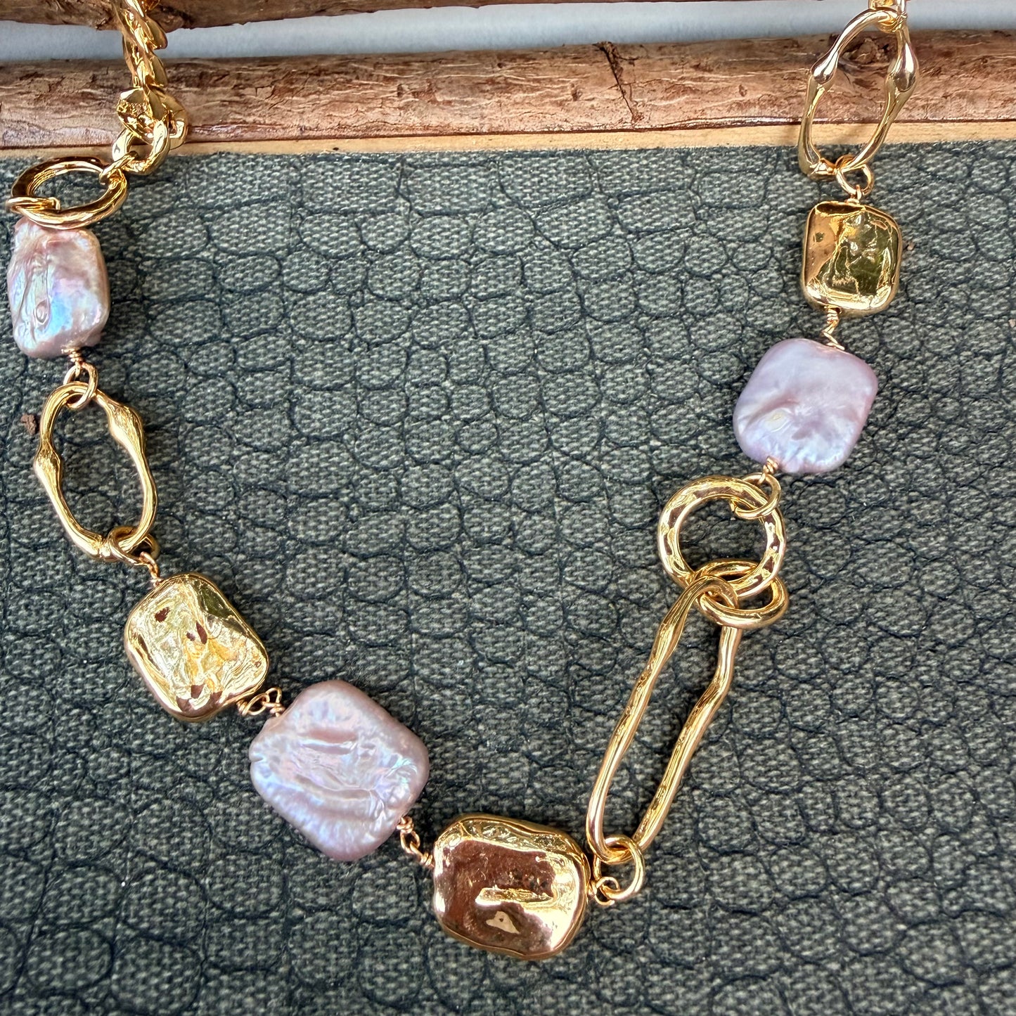 Sale - 16” Gold Pearl Necklace