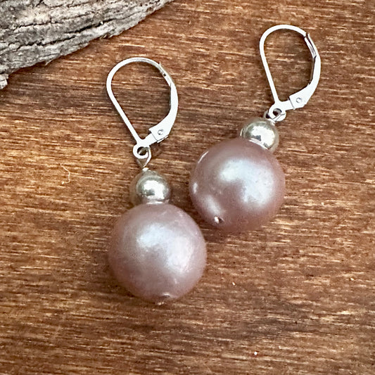 E0724 Pearl Earrings (1.7”)