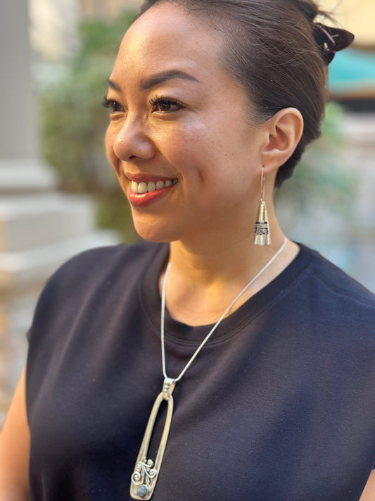 Taxco Contrasting Sterling Earrings