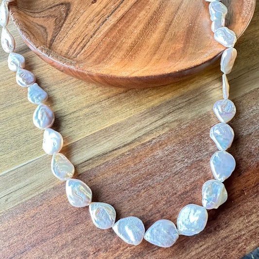 Pearl Sterling Necklace (26”-28”)