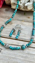 Load image into Gallery viewer, E0658 Navajo Pearls Turquoise Earrings (2.3”)
