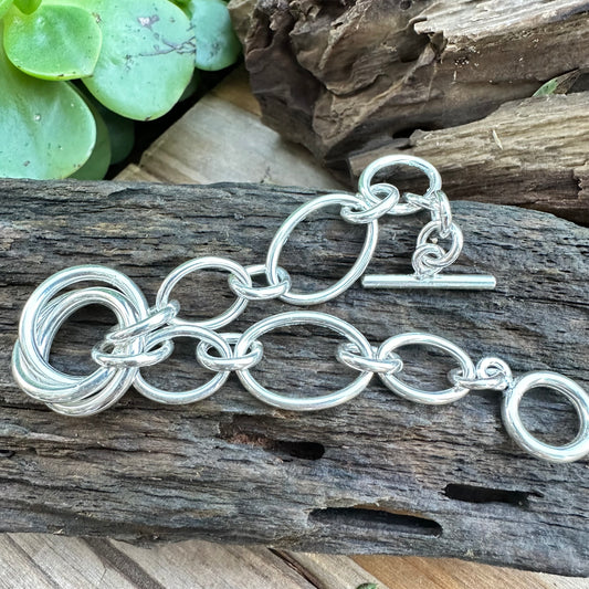 B0323 Sterling Silver Toggle Bracelet
