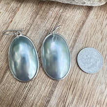 Load image into Gallery viewer, Mabe Pearl Earrings (1.75”)
