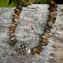 Load image into Gallery viewer, N0922  Tiger Eye Statement Necklace (18”-20”)
