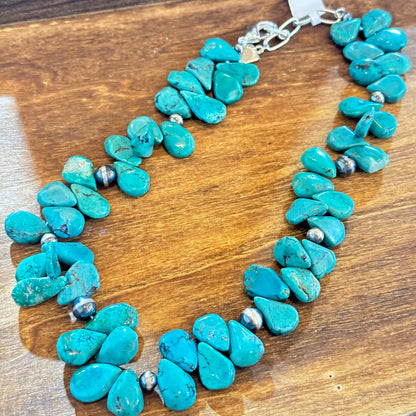 Turquoise Navajo Pearl Necklace 17”-19”