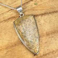 Load image into Gallery viewer, Fossilized Coral 2.6” Necklace 18”
