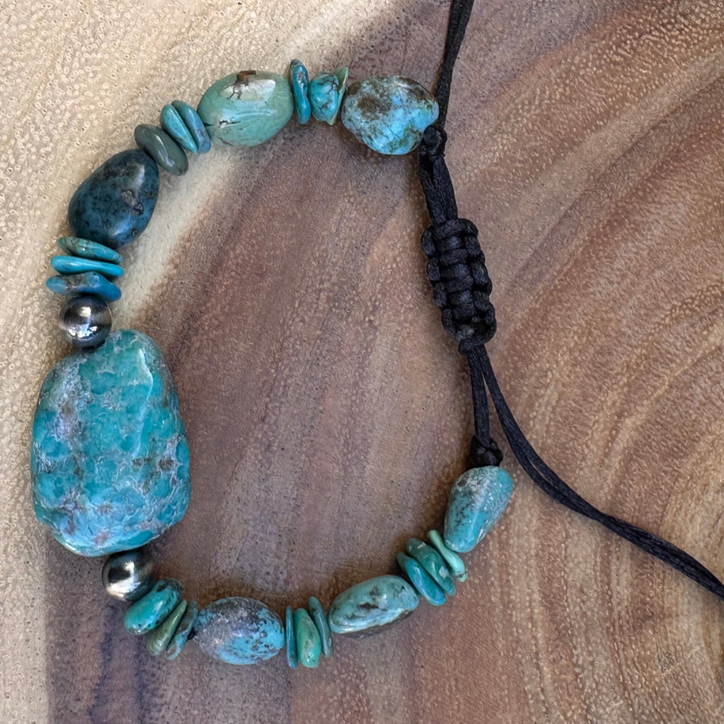 Turquoise Navajo Pearl Adjustable Bracelet