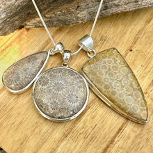 Load image into Gallery viewer, Fossilized Coral 1.8” Necklace 18”
