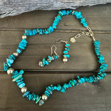 Load image into Gallery viewer, N0919  Turquoise Gold Necklace (18”-20”)
