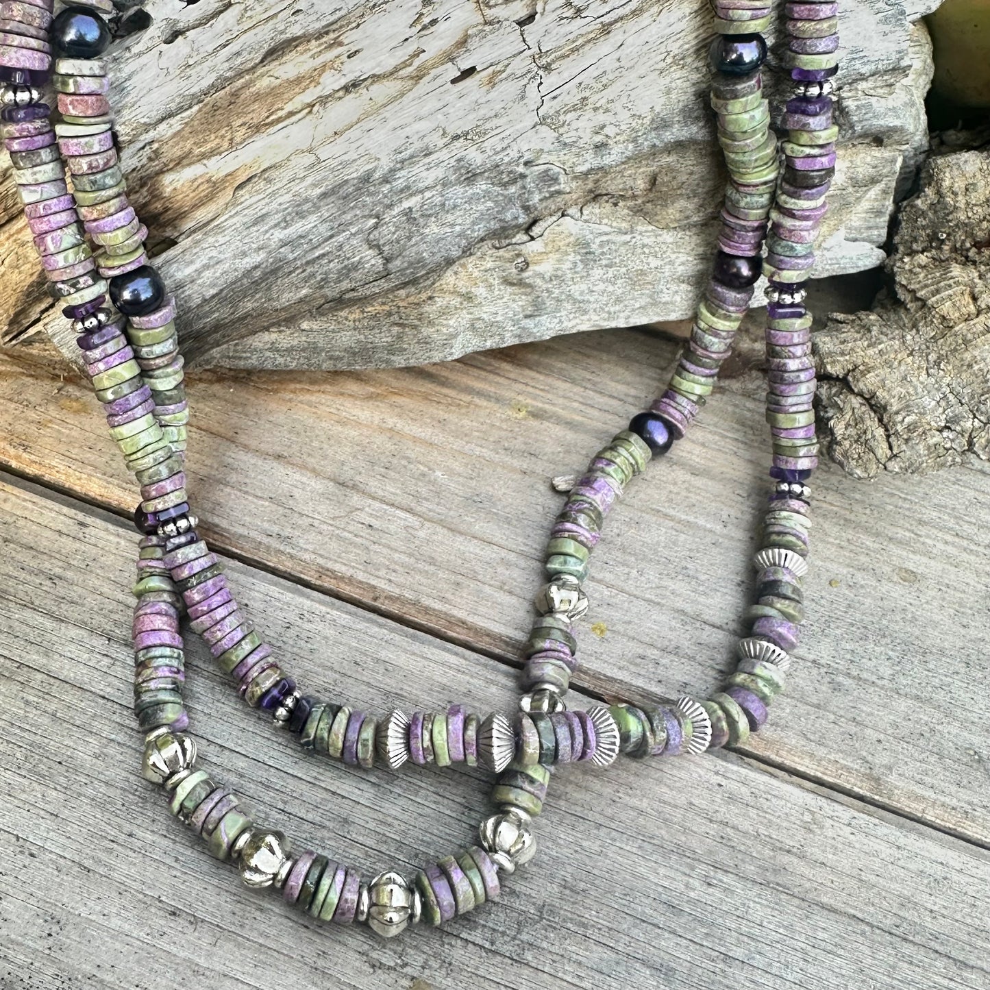 Atlantisite Sterling 
Necklace (18”-20”)