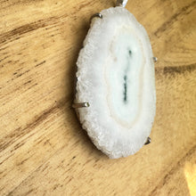 Load image into Gallery viewer, White Solar Agate 2.3” Necklace 18”
