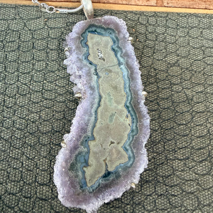 Sale - 4” Statement Amethyst Sterling Silver (18”)
