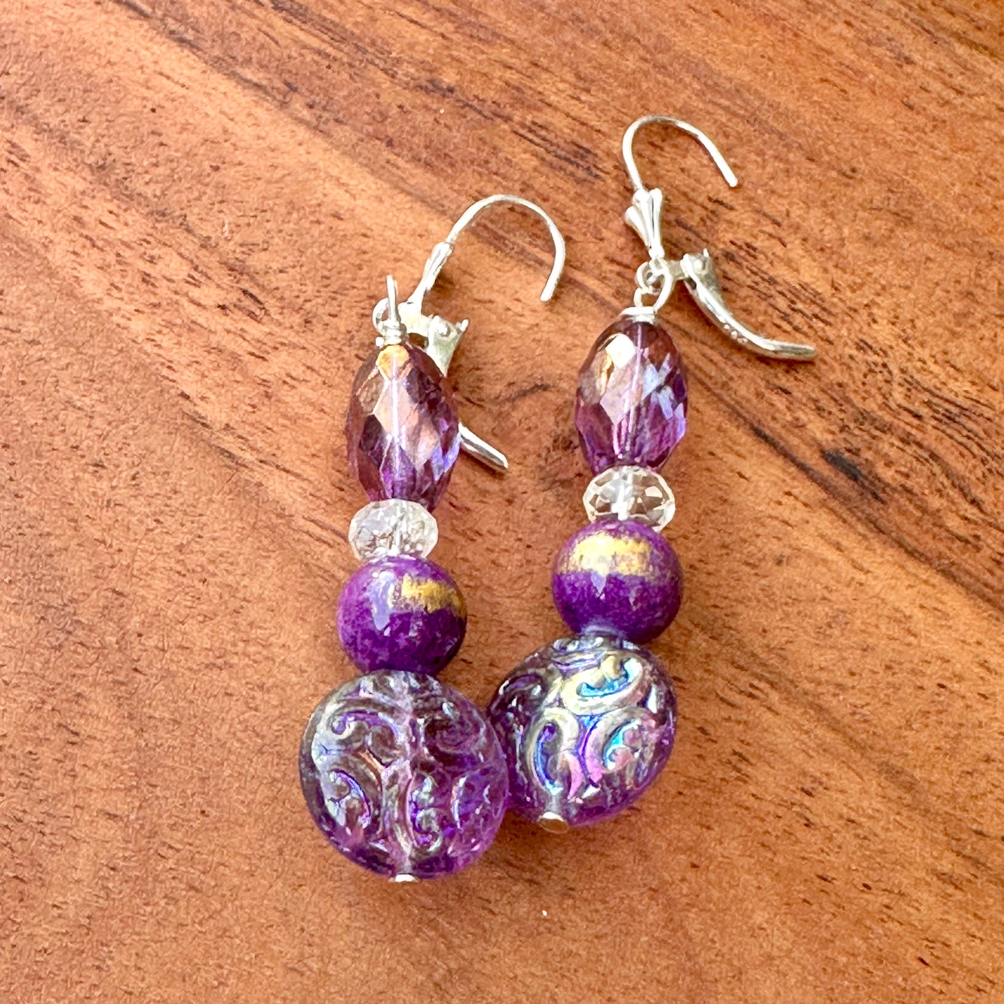 Summer Quartz Picasso Earrings 2"
