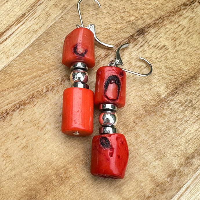 Coral Earrings