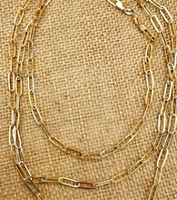 Load image into Gallery viewer, N0936  20” Paperclip 18K Gold Filled Necklace
