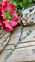 Load image into Gallery viewer, N0765 African Turquoise Navajo Pearls Necklace
