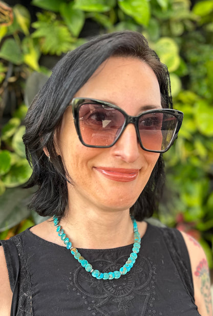 Turquoise Navajo Pearls Necklace (17”-19”)