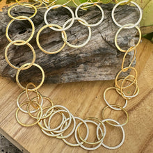 Load image into Gallery viewer, Gold Vermeil Circle Necklace 36”
