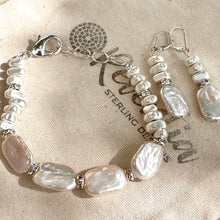 Load image into Gallery viewer, B0327  Pearl Sterling Silver Bracelet
