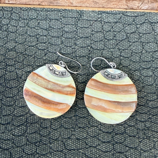 Sale -  Nautilus Shell Sterling Silver Earrings