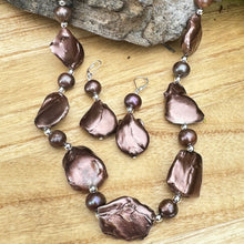 Load image into Gallery viewer, Chocolate Baroque Pearl Necklace
