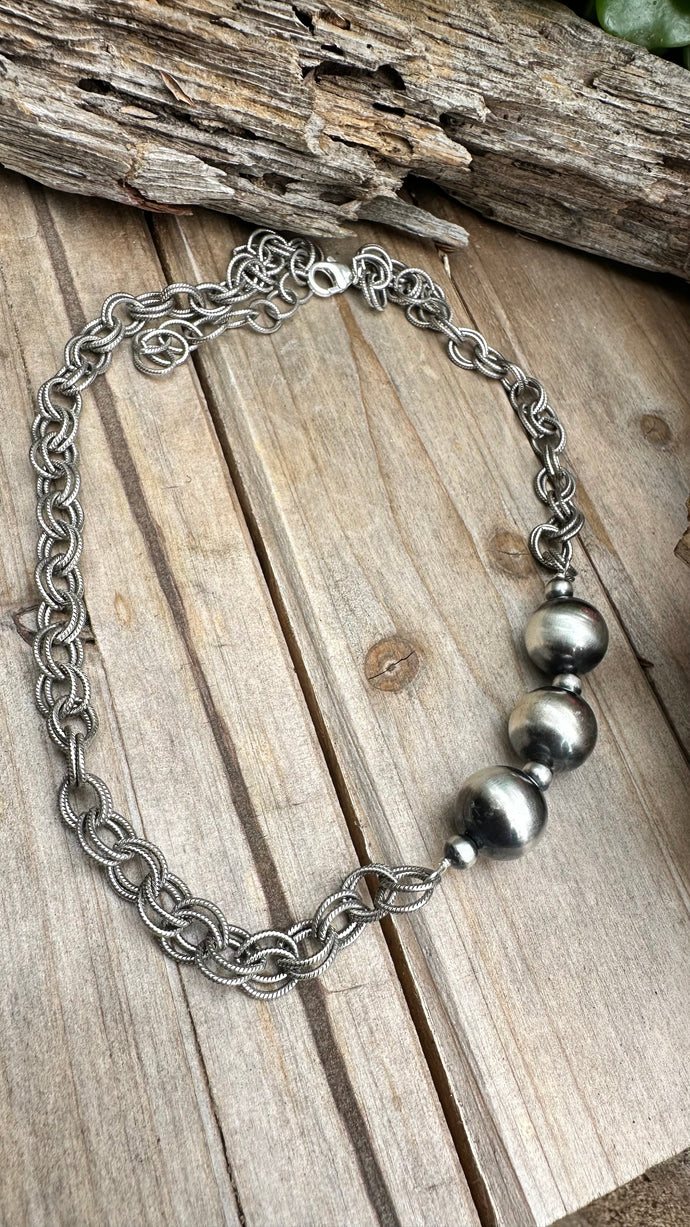 N0761  Navajo Pearls Necklace (19”-21”)