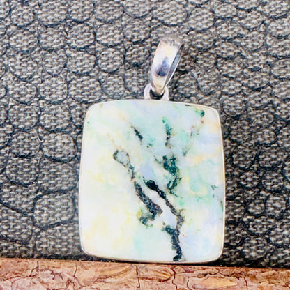 Sale -  1.5"  Muscovite Sterling Silver Pendant Necklace (18")