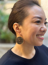 Load image into Gallery viewer, Mexico Aztec Mayan Copper Earrings 2”
