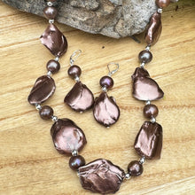 Load image into Gallery viewer, Chocolate Baroque Pearl Necklace
