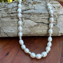 Load image into Gallery viewer, Cultured Pearl &amp; Sterling Silver Necklace
