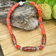Load image into Gallery viewer, Coral Agate Necklace (18”-20”)
