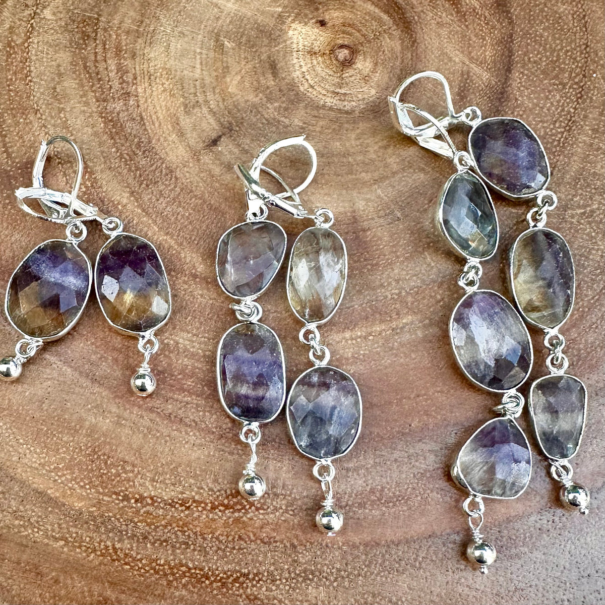 Fluorite Drop Earrings
