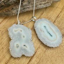 Load image into Gallery viewer, White Solar Agate 2.3” Necklace 18”
