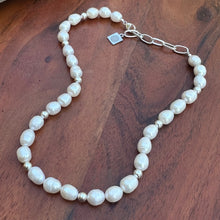 Load image into Gallery viewer, Cultured Pearl &amp; Sterling Silver Necklace
