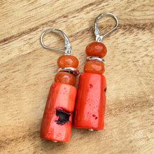 Load image into Gallery viewer, Coral Carnelian Earrings
