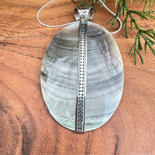 Abalone Sterling Silver Necklace (18”)