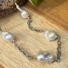 Load image into Gallery viewer, Baroque Pearl Sterling Necklace (22&quot;-24&quot;)
