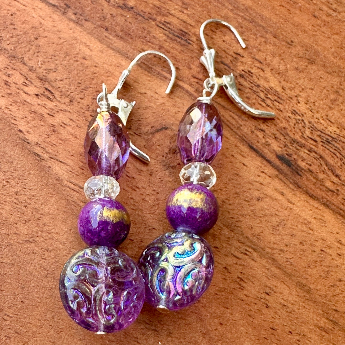 Summer Quartz Picasso Earrings 2"
