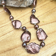 Load image into Gallery viewer, Chocolate Baroque Pearl Necklace
