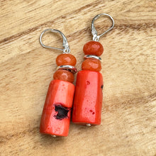 Load image into Gallery viewer, Coral Carnelian Earrings
